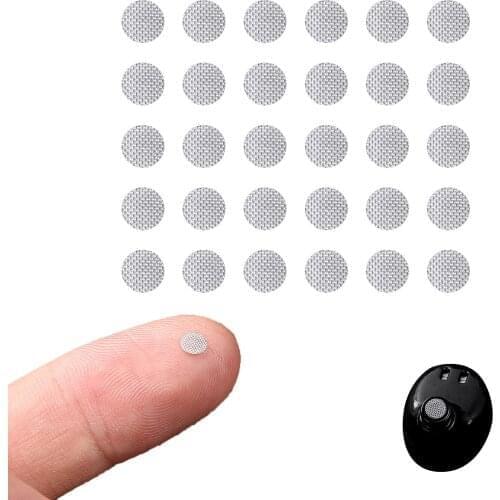 30Pcs Earphone Mesh Anti Dust Headphone Net Self Adhesive Dust Headset Earbud Pads Reusable Smartphone Earpiece Case Steel Mesh