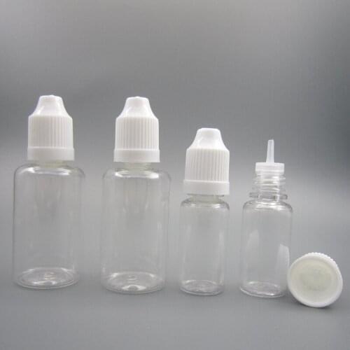 30Pcs 10ML/30ML Tattoo Accessories Transparent Plastic Eye Drops Bottle With Childproof Cap,Applicator Drawing Smoking Bottle