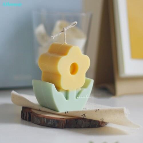 3d Flower candle molds Korean design Acrylic candle mold Scented candle making Soy wax candle mould