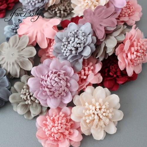 4.5CM Camellia Flowers Craft Fabric Flowers DIY Hair Accessory