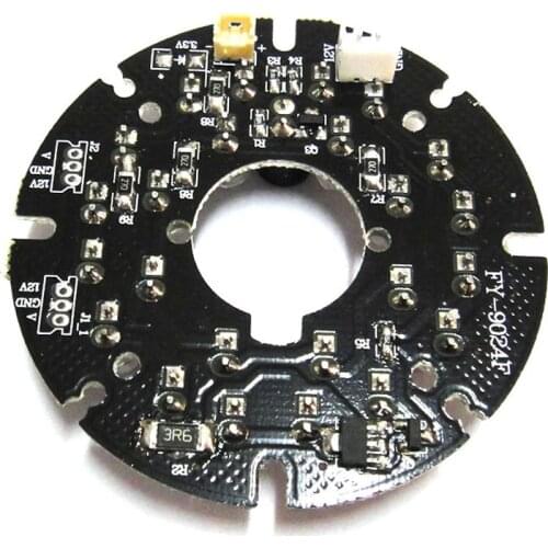 4pcs 24 LEDs 5mm Infrared 90 Degrees Bulbs 850nm IR Board Illuminator For CCTV Camera