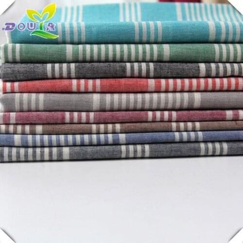 60S all Cotton Striped women wear fabric new striped shirt clothing fabric multicolor