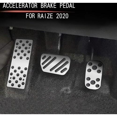 Car Aluminum Accelerator Pedal Brake Pedal Foot Pedal Interior Decoration for Toyota Raize 2020