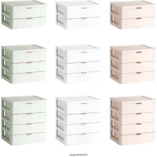 Free Shipping 2/3/4 Layers Desktop Drawer Storage Box Mini Cosmetic Makeup Organizing Container Plastic Jewelry Organizer