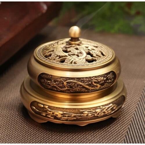 Pure copper incense Longfeng Chengxiang household indoor aloes incense sandalwood