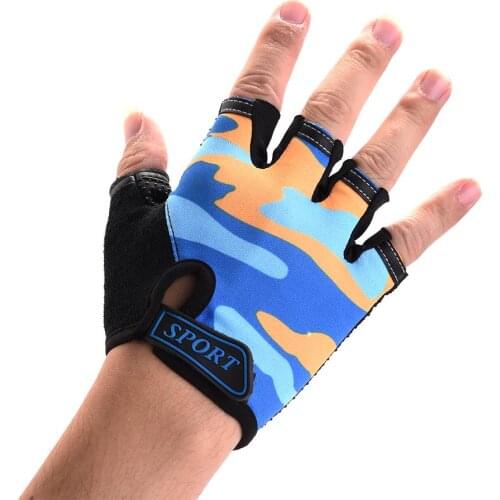 Kids Half Finger Sports Gloves Non-Slip For Kid Child Children Cycling Gloves For Boys Girls Biking Cycling Riding