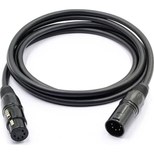 DMX512 Signal Stage Lighting Line XLR Balanced XLR Male-to-female Connection Line Noise Reduction Shielding Line 5-core