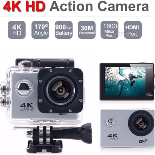4K HD 1080P Wifi Mini Action Camera 30M Waterproof 2.0' Screen Portable Micro Camcorder Video DVR Outdoor Sports Helmet Cam