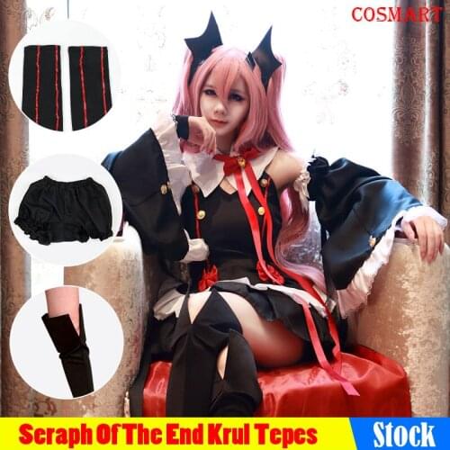 [Stock]Anime Seraph Of The End Krul Tepes Cosplay Costumes Lolita Dress Vampire Uniforms Full Set With Wig Halloween Party Suit