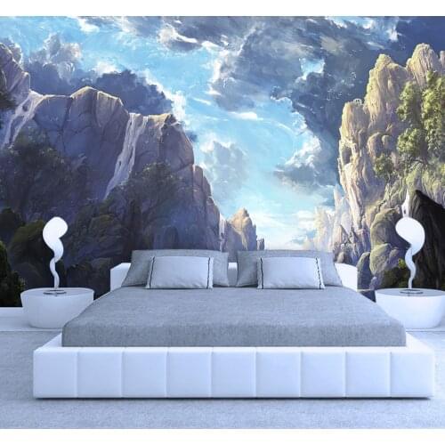 Hand-painted Wallpaper 3D Modern Landscape painting Abstract Art Wall Mural Living Room TV background Bedroom 8d Mural Wallpaper