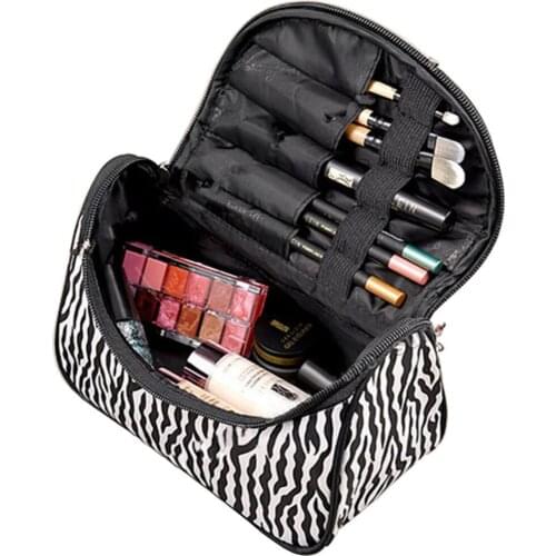 2019 New Arrival Travel Women Make up bag Cosmetic Bag Nylon High Capacity Vanity Drum Wash Bags Makeup Organizer Storage pouch