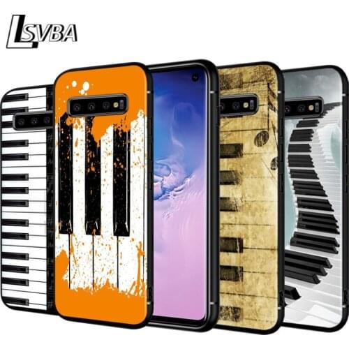 Cool Piano Music For Samsung Galaxy Note 20 10 9 S10 Ultra S10E S9 S8 Plus A21S A51 A71 5G Black Phone Case