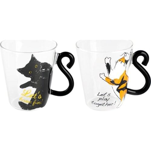 300ml Cute Cat Mug for Drinking Tea Espresso Coffee Juice Gift for Friends