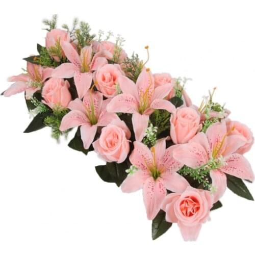 80% HOT SALE 18Pcs Artificial Flowers Fashion Delicate DIY Artificial Rose Lily Flowers for Household Artificial Row Lily Flower