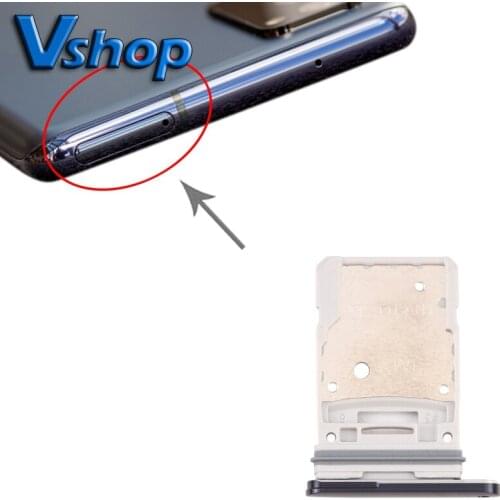 SIM Card Tray + Micro SD Card Tray for Samsung Galaxy S20 FE 5G SM-G781B Mobile Phone SIM Card Socket Replacement Parts