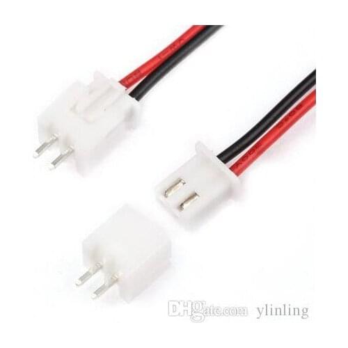 Mini Micro 2 Pin 3pin 4pin JST XH Connector Plug 2.54mm With 24AWG Wires Cables 150mm Length Pin Connectors Terminals