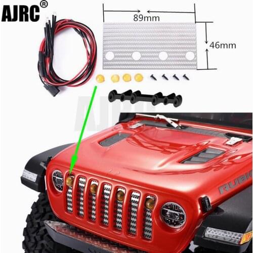 1/10 RC Car AXIAL SCX10 III JEEP Wrangler Central Grid Light Modified Central Grid Decoration Smog Daytime Running Light