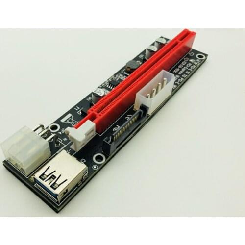 PCIe PCI-E PCI Express Riser Card 1x to 16x USB 3.0 Data Cable SATA 4Pin 6Pin IDE Power Supply for BTC Miner Mining Black Board