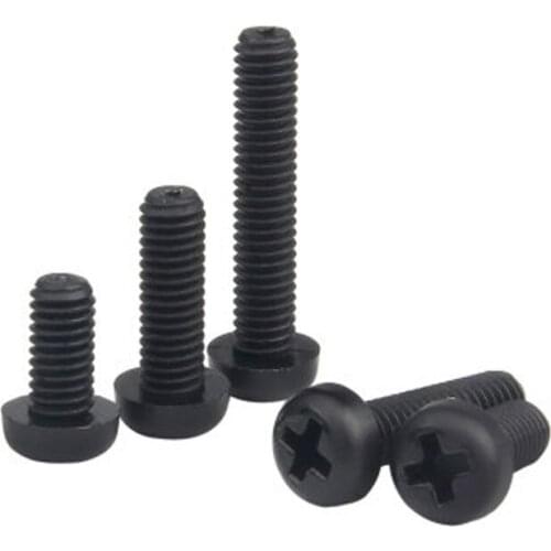 M4 Plastic Phillips Screw Pan head Cross Bolts Nylon Round head Machine Screws 6-40mm Length