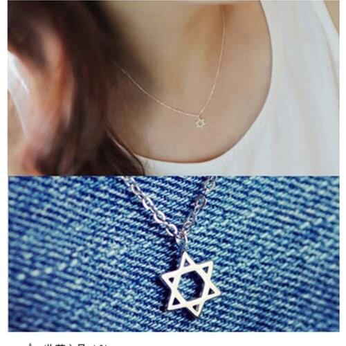 Boho Charm Long Star David Necklaces for Women Bridal Statement Necklaces Collar Jewelry Girls Gift 2021