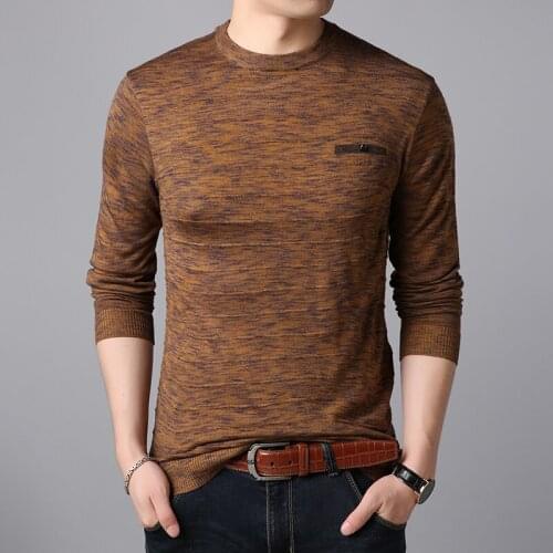 High quality mens spring & autumn striped long sleeve sweater male o-neck thin sweater jumpers
