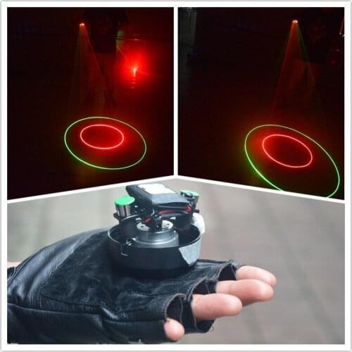 Wecool China factory direct super bright green/red color swirl laser man gloves swirl laser show gloves with 2 lasers