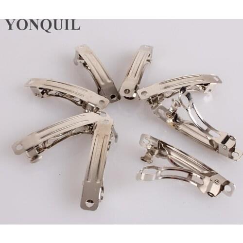 50Mm Rhodium Plated French Hair Barrette Clips Findings Iron Hair Clips Findings DIY Hair Accessories 300Pcs/Lot Free shipping