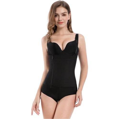 Womens Slimming Underwear Open-crotch Side Zip Tummy Control Bodysuit Postpartum Recovery Skims Shaper