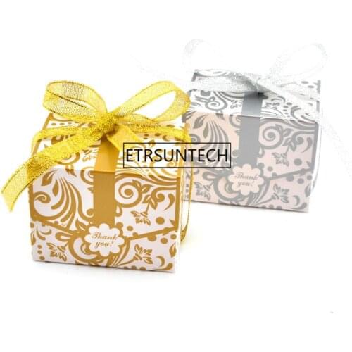 Gold/Sliver Candy Box Wedding Favors and Gifts Party Decoration Birthday Party Supplies Packaging Boxes