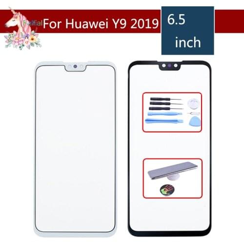 10pcs/lot For Huawei Y9 2019 Enjoy 9 Plus Touch Screen Touch Panel Sensor Digitizer Front Glass Outer NO LCD Replacement