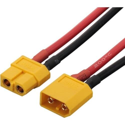 10cm / 100mm 1 pcs/pair of XT60 Battery Male Female Connector Plug with Silicon 14 AWG Wire for 7.4v 11.1v 14.8v 22.2v battery