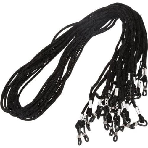 12pcs Nylon Eyeglass/Spectacle/Sunglass/Eyewear Cord Holder Neck String---Black