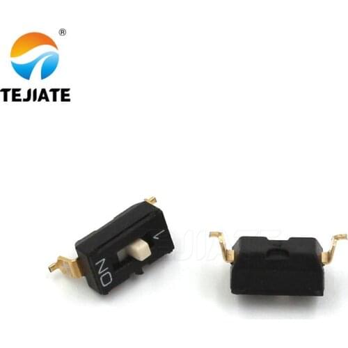 5PCS Toggle Switch Patch Flat Pulling DIP Snap 2.54MM 1/2/3/4/5/6/8/10P Black Dial Address ON / OFF