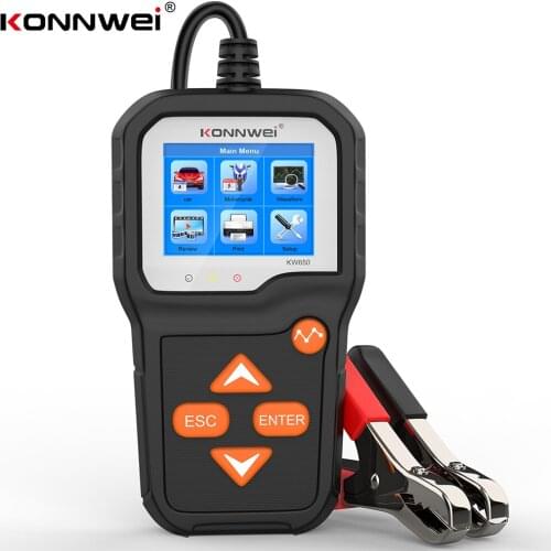 KONNWEI KW650 6V 12V Battery System Analyzer 2000CCA Charging Cranking Test Tools for Car Motorcycle lawn mower Battery Tester