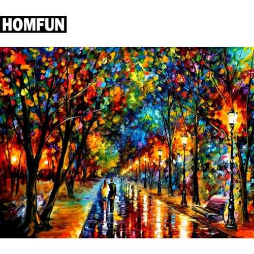HOMFUN Full Square/Round Drill 5D DIY Diamond Painting "Oil painting landscape" Embroidery Cross Stitch 5D Home Decor A16949