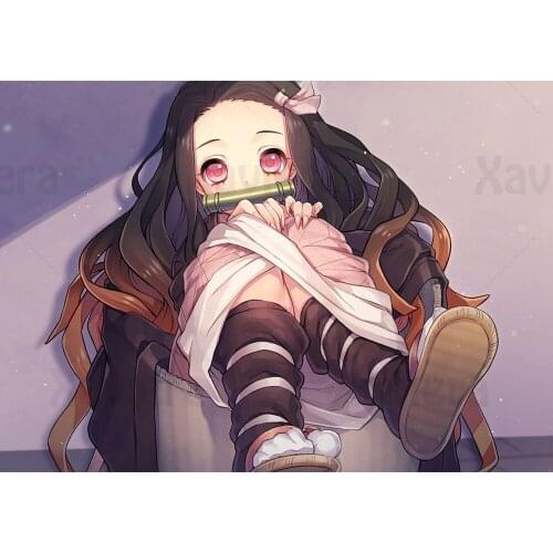 Diy 5D Diamond Painting Ghost Slayer Diamond Embroidery Japanese Anime Full Rhinestone Cross Stitch Kit Home Decoration Wall