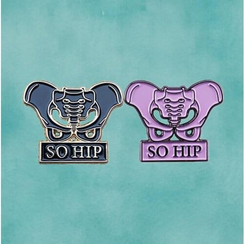 Anatomical Pelvis Lapel Pin You're So Hip skeleton bone gothic hipster cool pun brooch jewelry