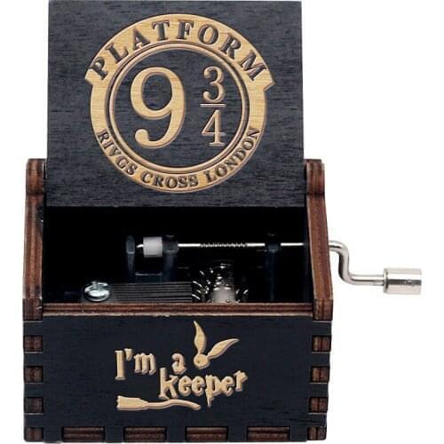 Wooden Hand-cranked Music Box Queen Bohemian Rhapsody My heart Will Go On Music Box La Vie En RosePresent