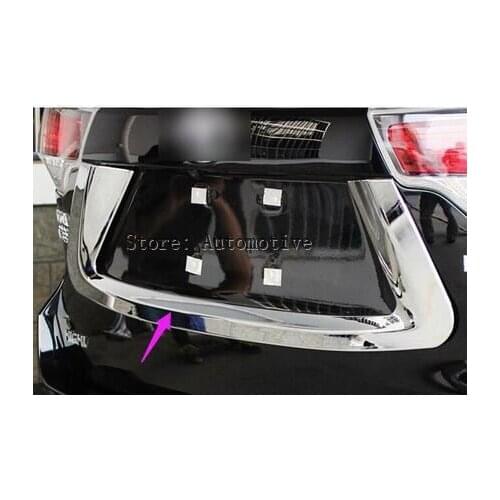 ABS Chrome Rear license Frame Cover Trim For Toyota Highlander 2014 2015