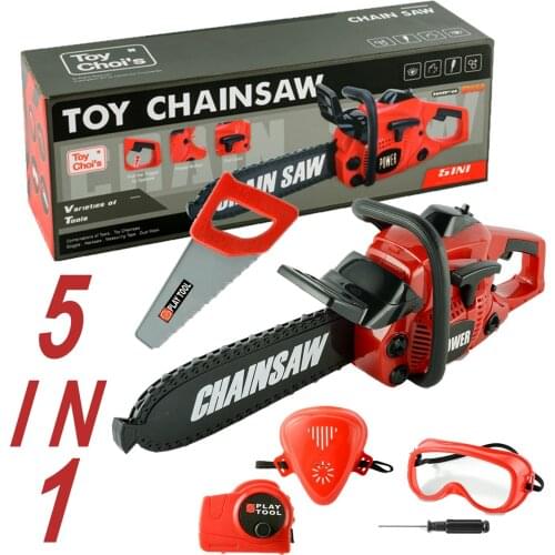 TOY CHOI’S Pretend Play Chainsaw Toy Tool Set Outside Kit Outdoor Preschool Gardening Lawn Gift for children Kids boys girls
