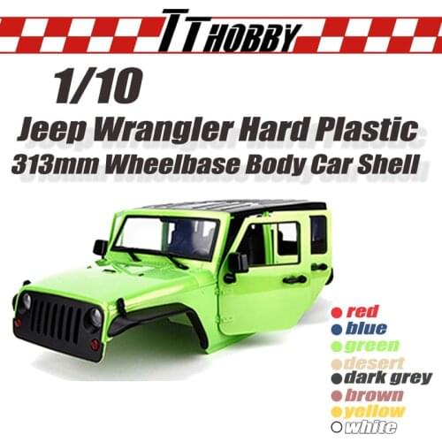 Rc Car Shell 1/10 Body Car Shell Jeep Wrangler Hard Plastic 313mm Wheelbase for Crawler Axial SCX10 II 90046 90047 RGT EX86100