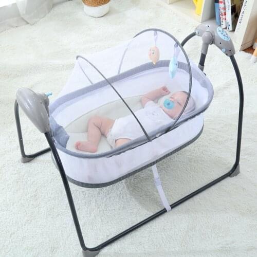 Newborns Baby Sleeping Cradle Bed Child Comfort Chair Reclining Chair Baby Electric Rocking Chair for Baby 0-3 Years Old