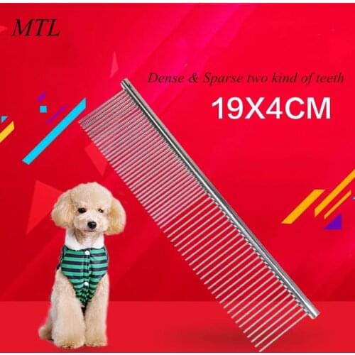 MTL Metal Stainless Steel Hair Brush Pin Flea Comb for Dogs Cats Pet Grooming