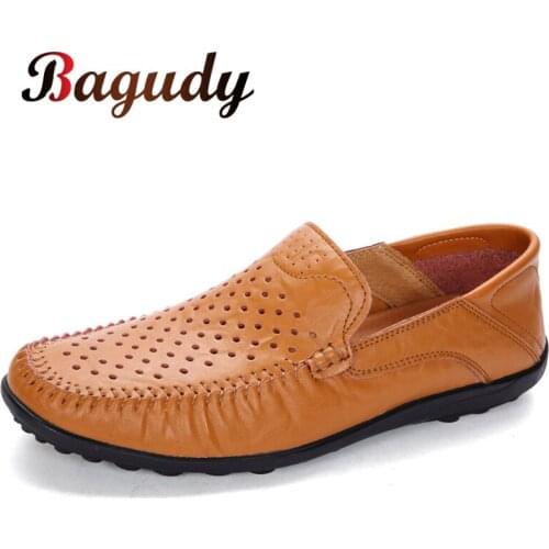 Men Leather Casual Loafers High Quality Breathable Comfortable Moccasins Flats Shoes Men Oxfords Brand Spring New Fashion Shoes