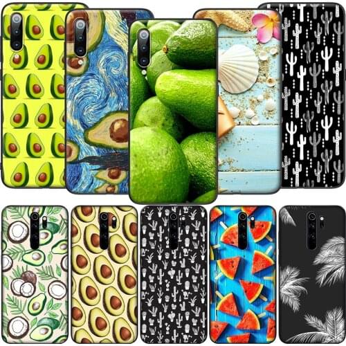 GX241 Summer Avocado watermelon Cactus Soft Silicone Case for Redmi Note 4X 5 5A Prime 6 6A 7 7A 8 8A 8T 9 9A 9C 9S Pro Lite