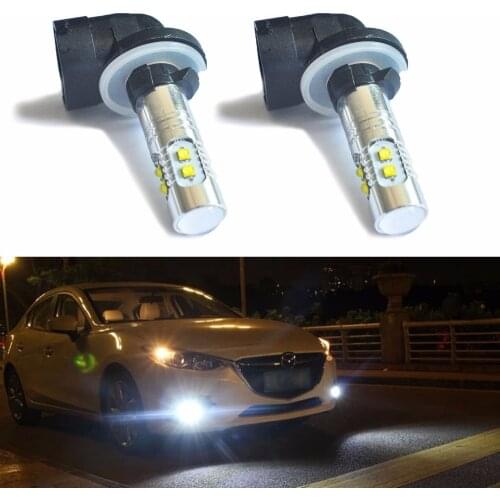 Par Lampada H27 881 10 Led Cree Chip led 50w Efeito Onix Cobalt Spin Efeito 6000K Branca For Kia Sportage Cerato Hyundai I30