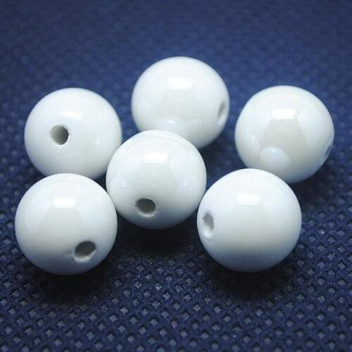 Wholesale white ceramic beads porcelain beads charms jewelry beads jewelry findings accessories 10mm