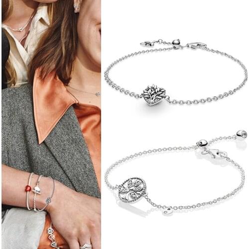Original 925 брелок Silver Pan Bracelet Innovative Enamel Life Tree Pan Bracelet Fit European Charm Bracelets Women Jewelry