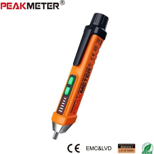 Peakmeter PM8908C 50-60Hz AC 12-1000V Non Contact Voltage Tester Pen Circuit Detector Electrical Tool