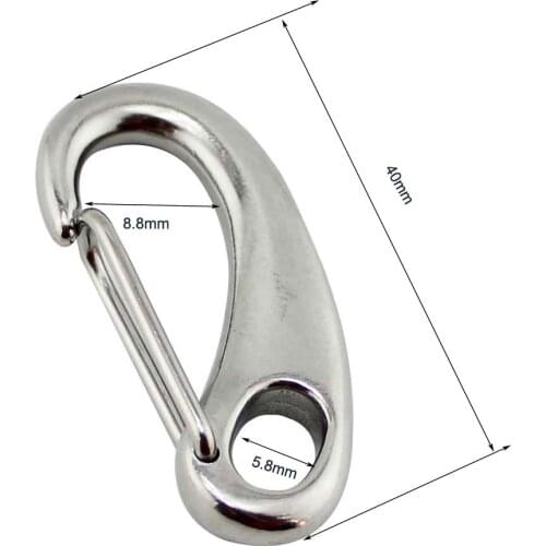 Egg shape spring snap hook made of stainless steel material